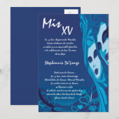 5x7 Masquerade Quinceanera Birthday Uitnodiging (Voorkant / Achterkant)