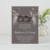 5x7 Masquerade Quinceanera Birthday Uitnodiging (Staand voorkant)