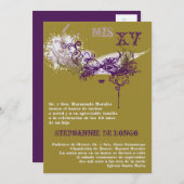 5x7 Masquerade Quinceanera Birthday Uitnodiging (Voorkant / Achterkant)