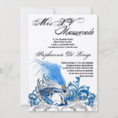5x7 Masquerade Quinceanera Birthday Uitnodiging (Voorkant)