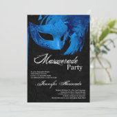 5x7 Masquerade Quinceanera Birthday Uitnodiging (Staand voorkant)