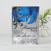 5x7 Masquerade Quinceanera Birthday Uitnodiging (Staand voorkant)