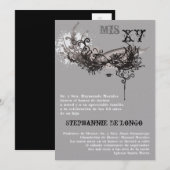 5x7 Masquerade Quinceanera Birthday Uitnodiging (Voorkant / Achterkant)