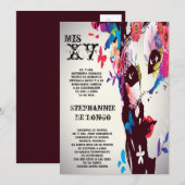 5x7 Masquerade Quinceanera Birthday Uitnodiging (Voorkant / Achterkant)