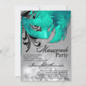 5x7 Masquerade Quinceanera Birthday Uitnodiging (Voorkant)