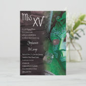 5x7 Masquerade Quinceanera Birthday Uitnodiging (Staand voorkant)