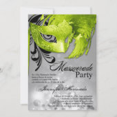 5x7 Masquerade Quinceanera Birthday Uitnodiging (Voorkant)