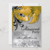 5x7 Masquerade Quinceanera Birthday Uitnodiging (Voorkant)