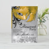 5x7 Masquerade Quinceanera Birthday Uitnodiging (Staand voorkant)