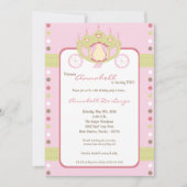 5x7 Meisje Prinses Koets Verjaardag Uitnodiging (Voorkant)
