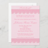 5x7 Meisje Roze Kant Trim Verjaardag Party Uitnodi Kaart (Voorkant / Achterkant)