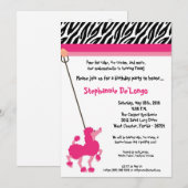 5x7 Meisje Roze Poedel Parijs Verjaardag Par Uitno Kaart (Voorkant / Achterkant)