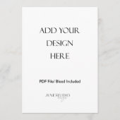 5x7" Menu Kaart Afdruk Een-zijdig (Voorkant)