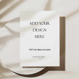 5x7" Menu Kaart Afdruk Eenziijdig