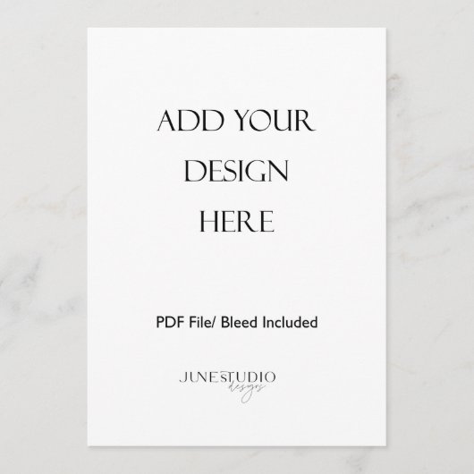 5x7" Menu Kaart Afdrukken Eenzijdig (Voorkant)