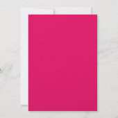5x7 Modern Grijs Hot Pink Damask Wedding Invitatio Kaart (Achterkant)