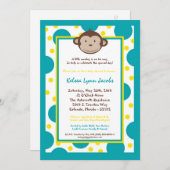 5x7 Modern Mod Monkey Baby shower Uitnodiging (Voorkant / Achterkant)