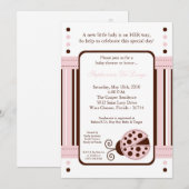 5x7 Modern Mod Roze Lady Bug Baby shower Uitnodigi Kaart (Voorkant / Achterkant)