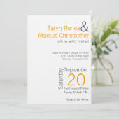 5x7 Modern Mosterdgrijze Chevron Trouwuitnodiging Kaart (Staand voorkant)