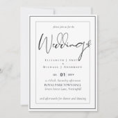 5x7 Modern Script Overlay Budget Wedding nodigt ui (Voorkant)