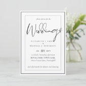 5x7 Modern Script Overlay Budget Wedding nodigt ui (Staand voorkant)