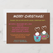 5x7 Moderne Cacao Cups Kerstfeest Uitnodiging (Voorkant)