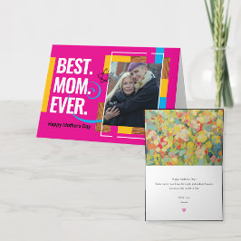 5x7 "Moderne Custom Photo Moederdag Kaart voor Haa