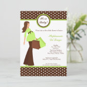 5x7 Moderne Mod Mam Shopping Baby shower Uitnodigi Kaart (Staand voorkant)