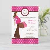 5x7 Moderne Mod Mam Shopping Baby shower Uitnodigi Kaart (Staand voorkant)