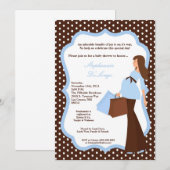 5x7 Moderne Mod Mam Shopping Baby shower Uitnodigi Kaart (Voorkant / Achterkant)