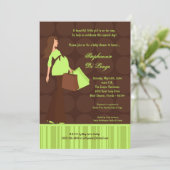 5x7 Moderne Mod Mam Shopping Baby shower Uitnodigi Kaart (Staand voorkant)