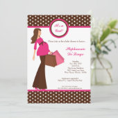 5x7 Moderne Mod Mam Shopping Baby shower Uitnodigi Kaart (Staand voorkant)
