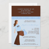 5x7 Moderne Mod Mam Shopping Baby shower Uitnodigi Kaart (Voorkant / Achterkant)