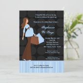 5x7 Moderne Mod Mam Shopping Baby shower Uitnodigi Kaart (Staand voorkant)