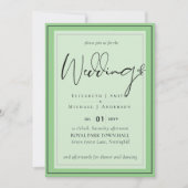 5x7 Moderne Script Overlay Budget Trouwkaarten (Voorkant)