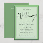 5x7 Moderne Script Overlay Budget Trouwuitnodiging (Voorkant / Achterkant)
