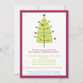 5x7 Moderne XMAS Tree Kerstfeest Uitnodiging (Voorkant)