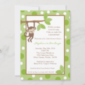 5x7 Monkey Oerwoud Safari Baby shower Uitnodiging (Voorkant)