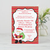 5x7 Mr. en mevrouw Claus Kerstparty Uitnodiging (Staand voorkant)