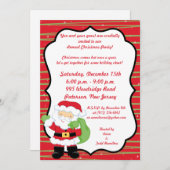 5x7 Mr. en mevrouw Claus Kerstparty Uitnodiging (Voorkant / Achterkant)