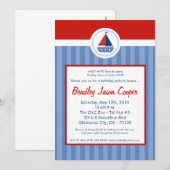 5x7 Nautic Sailor Sail Boat Birthday Uitnodiging (Voorkant / Achterkant)