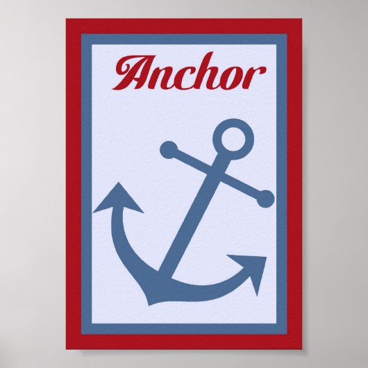 5X7 Nautische ankerwand Poster (Voorkant)
