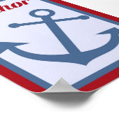 5X7 Nautische ankerwand Poster (Hoek)