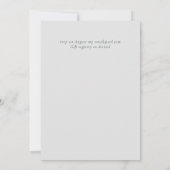 5x7 Navy Blauw Koraal Bloemig Schrijfletters Trouw (Achterkant)