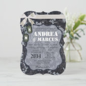 5x7 NAVY DIGITAL Uniform Camo Wedding Invitation Kaart (Staand voorkant)