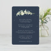 5x7 Navy Snowberry+Eucalyptus Trouw Itinerary (Staand voorkant)