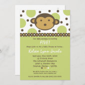 5x7 Neut Moderne Mod Monkey Verjaardag Par Uitnodi Kaart (Voorkant / Achterkant)