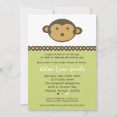 5x7 Neutr Modern Mod Monkey Baby Shower Invitatie Kaart (Voorkant)