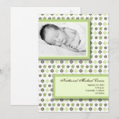 5x7 Neutral Fleur de Li Fotogeboorteaankondiging Aankondiging (Voorkant / Achterkant)