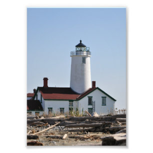 5X7 New Dungeness Spit Lighthouse at Sequim, WA Foto Afdruk